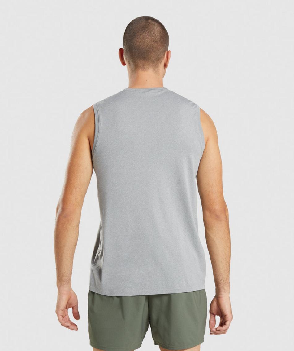 Camiseta Tirantes Gymshark Arrival Seamless Hombre Gris | CO 3191AHK